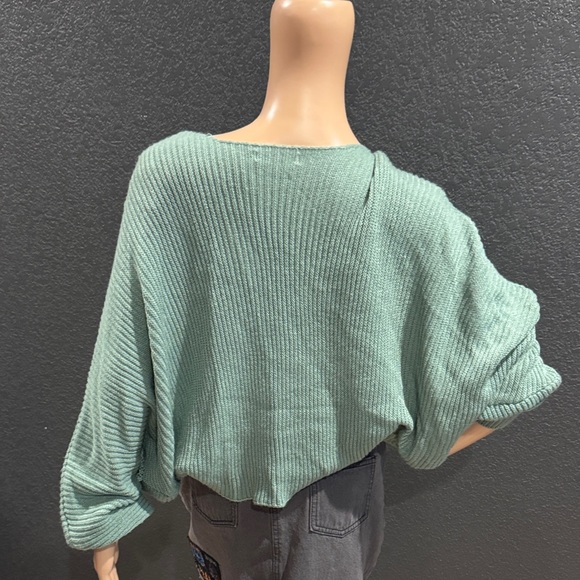 Takara Sage Green Wrap Front Sweater | Size Small - Picture 5 of 7